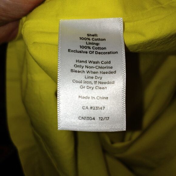 Talbots sunny yellow ruffle v-neck sleeveless top size small - Picture 11 of 12